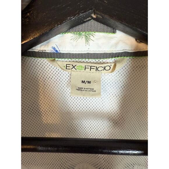 ExOfficio Mens Estacado Short-Sleeve Fishing AOP Button Up Vented Back - Med - Picture 6 of 10